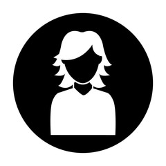 cute woman avatar character vector illustration design