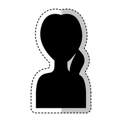 cute woman avatar character vector illustration design