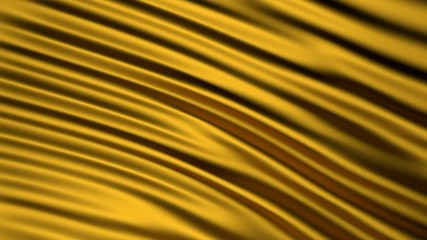 Golden fabric. Graphic illustration. 3D render. Background