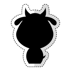 cute goat silhouette isolated icon vector illustration design