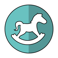 horse wooden isolated icon vector illustration design