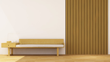 living room wooden decoration - 3d rendering