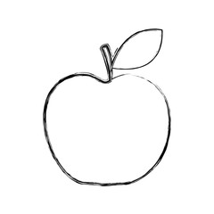 apple fresh fruit icon vector illustration design