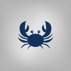 Crab flat vector icon