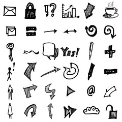 Vector Doodle Icons. Universal Set.