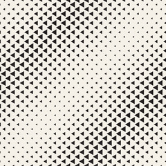 Vector seamless pattern. Repeating geometric tiles. Monochrome halftone grid. Simple shapes lattice