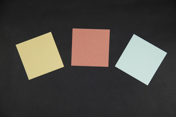 color note sticker on blackboard