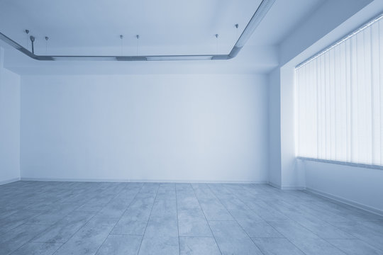 Blue empty room, hospital