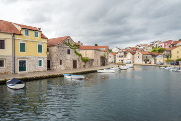 Fototapeta na wymiar Small town on Hvar island - Vrboska, Croatia