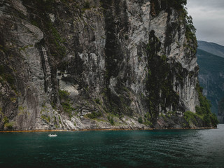 Huge cliffs in the fjords