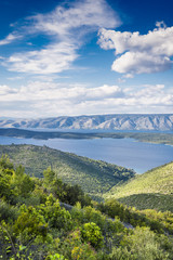 Awesome landscape from Hvar island, Croatia