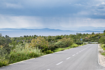Awesome landscape from Hvar island, Croatia
