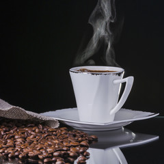 filiżanka gorącej kawy