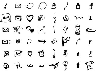 Vector Doodle Icons. Universal Set.