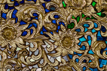 Wood craft Thai classic pattern