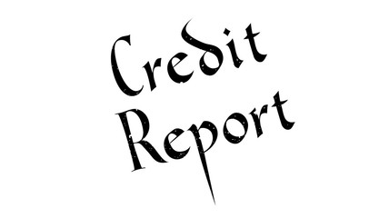 Credit Report rubber stamp. Grunge design with dust scratches. Effects can be easily removed for a clean, crisp look. Color is easily changed.