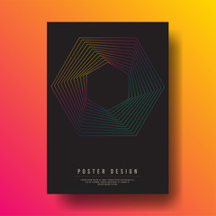 Abstract Geometric Lines Cover Design layout for banners, wallpaper, flyers, invitation, posters, brochure, voucher discount - Vector illustration template