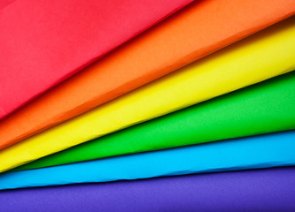 The colors of the rainbow, the symbol of LGBT