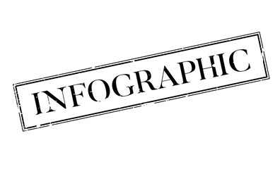 Infographic rubber stamp. Grunge design with dust scratches. Effects can be easily removed for a clean, crisp look. Color is easily changed.