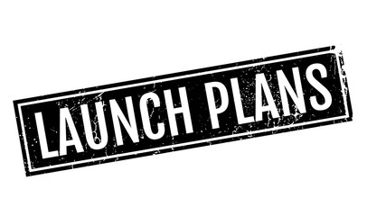 Launch Plans rubber stamp. Grunge design with dust scratches. Effects can be easily removed for a clean, crisp look. Color is easily changed.