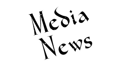 Media News rubber stamp. Grunge design with dust scratches. Effects can be easily removed for a clean, crisp look. Color is easily changed.