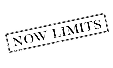 Now Limits rubber stamp. Grunge design with dust scratches. Effects can be easily removed for a clean, crisp look. Color is easily changed.