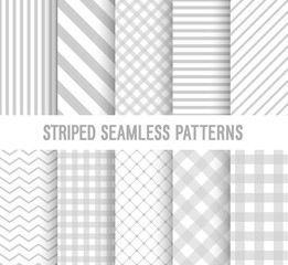 Striped seamless patterns collection.