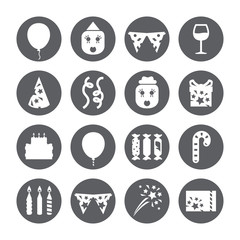 Party icon. Celebration sign collection.Vector illustration.