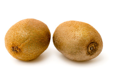Two ripe kiwi