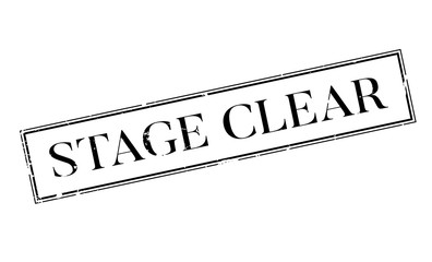 Stage Clear rubber stamp. Grunge design with dust scratches. Effects can be easily removed for a clean, crisp look. Color is easily changed.