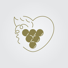 Grape line icon.