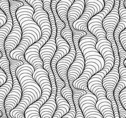 Vector floral background of drawn lines