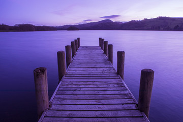 Fototapeta premium Jetty on Coniston Water in the Lake District