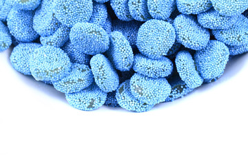blue jelly gumdrop sweet background