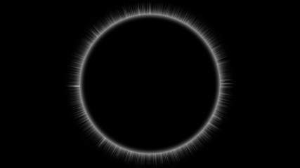 Solar Eclipse, Clean and Simple on Black Background