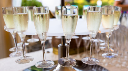 Champagne and glasses