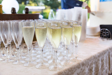 Champagne and glasses