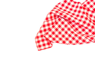 Obraz premium The checkered tablecloth isolated