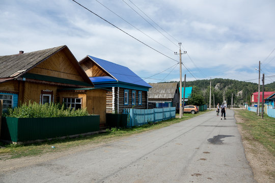 Colorful Urral Mountain secret town in Russia