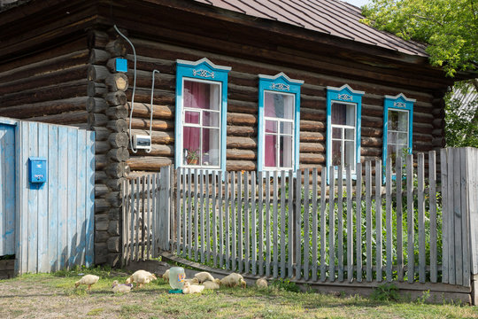 Colorful Urral Mountain secret town in Russia