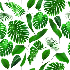 Nahtloses tropisches Dschungel-Blatt-Muster © Kanea