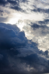 Fototapeta na wymiar Dramatic sky and clouds aerial view