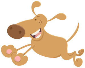 running funny dog cartoon