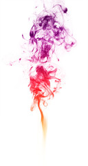 Obraz na płótnie Canvas Colorful fantasy smoke on white background