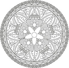 Mandala Adult Coloring Book Design