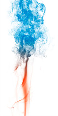 Fototapeta premium Colorful fantasy smoke on white background