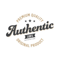 Retro authentic product label
