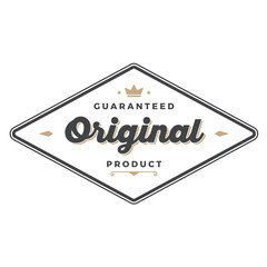 Guaranteed original product label