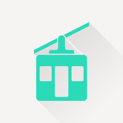 Funicular sign vector flat icon