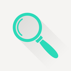 Magnifying glass for searching or inspection vector flat icon